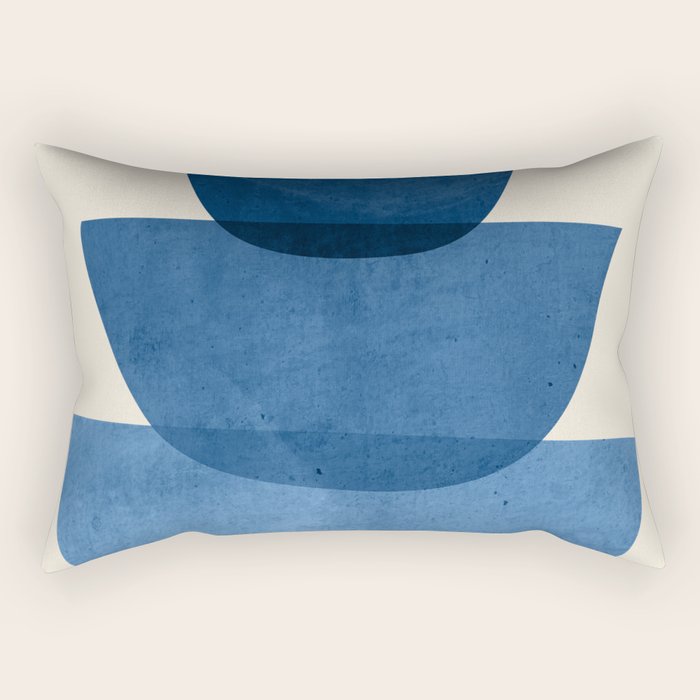 Abstract Shapes 37-Blue Rectangular Pillow Gallery Image 1