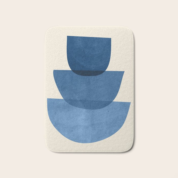 Abstract Shapes 37-Blue Bath Mat Gallery Image 1