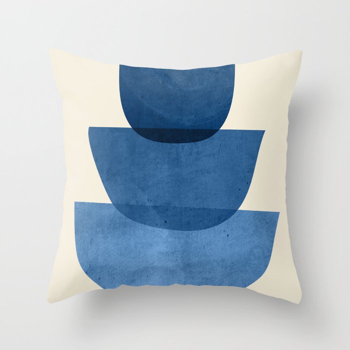 Abstract Shapes 37-Blue Throw Pillow Gallery Image 6