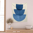 Abstract Shapes 37-Blue Wall Tapestry Gallery Image 2