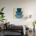 Abstract Shapes 37-Blue Wood Wall Art Gallery Image 2