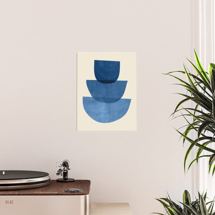 Abstract Shapes 37-Blue Poster Gallery Image 2