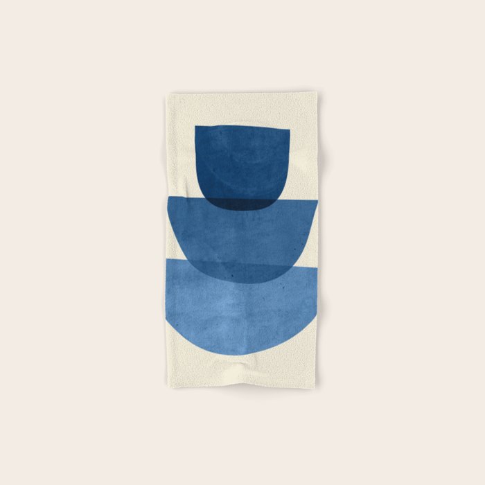 Abstract Shapes 37-Blue Hand & Bath Towel Gallery Image 1