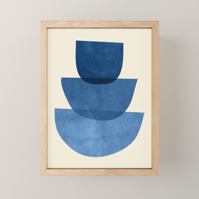 Abstract Shapes 37-Blue Mini Art Print Gallery Image 1