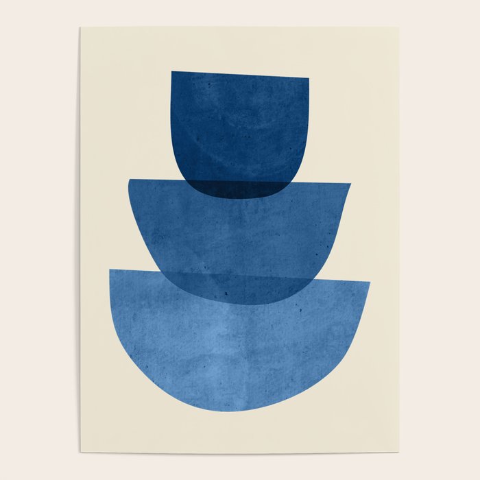 Abstract Shapes 37-Blue Poster Gallery Image 1