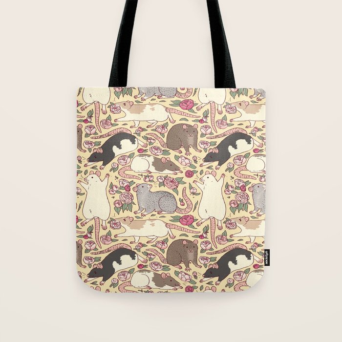 Rats & Peonies Tote Bag Gallery Image 1