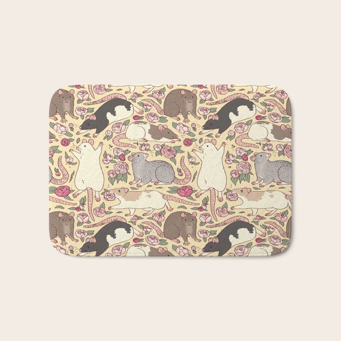 Rats & Peonies Bath Mat Gallery Image 1