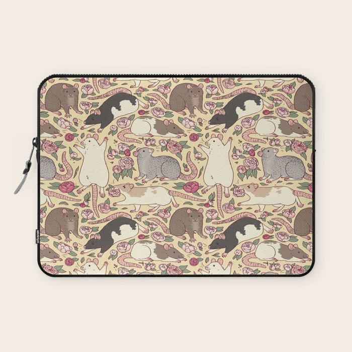 Rats & Peonies Laptop Sleeve Gallery Image 1
