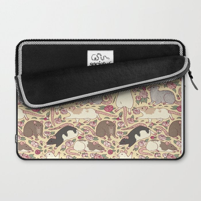 Rats & Peonies Laptop Sleeve Gallery Image 2