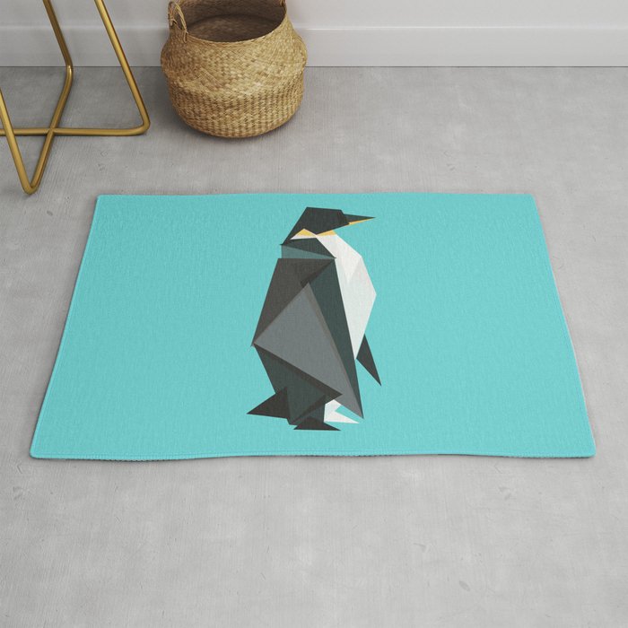 Fractal geometric emperor penguin Rug Gallery Image 1