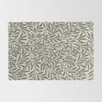 Vintage, Willow Leaf, William Morris, Green and Cream Rug Gallery Image 2