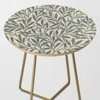 Vintage, Willow Leaf, William Morris, Green and Cream Side Table Gallery Image 2
