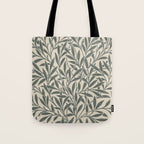 Vintage, Willow Leaf, William Morris, Green and Cream Tote Bag Gallery Image 1
