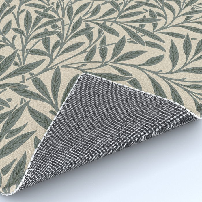 Vintage, Willow Leaf, William Morris, Green and Cream Rug Gallery Image 4