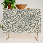 Vintage, Willow Leaf, William Morris, Green and Cream Credenza Gallery Image 1