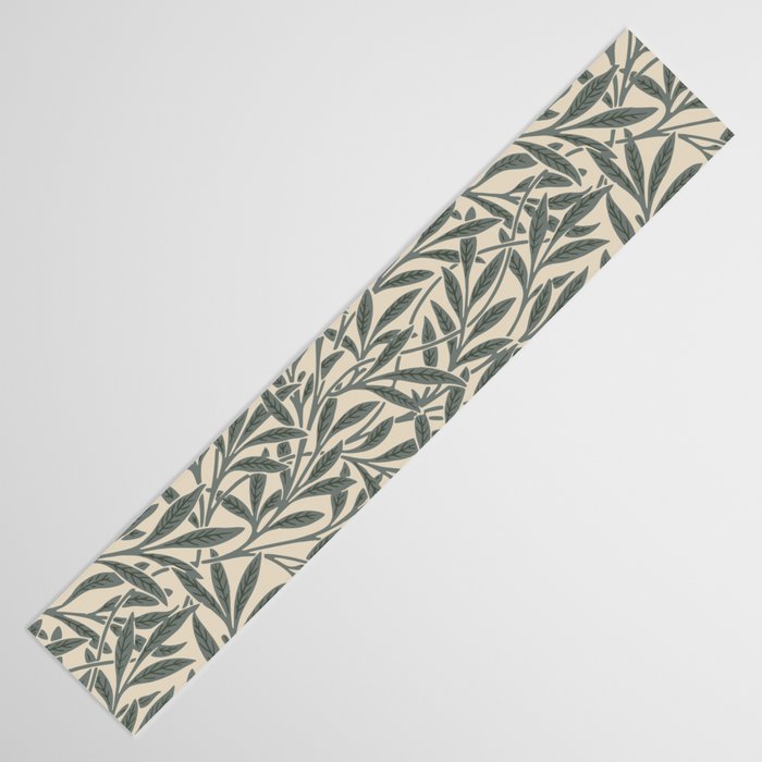 Vintage, Willow Leaf, William Morris, Green and Cream Table Runner Gallery Image 3