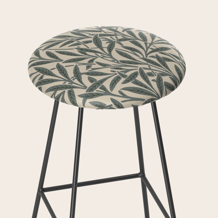 Vintage, Willow Leaf, William Morris, Green and Cream Stool Gallery Image 2
