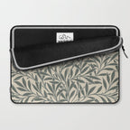 Vintage, Willow Leaf, William Morris, Green and Cream Laptop Sleeve Gallery Image 2