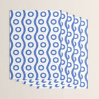 Mid Century Modern Rising Bubbles Pattern Blue 2 Wrapping Paper Gallery Image 3
