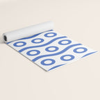 Mid Century Modern Rising Bubbles Pattern Blue 2 Yoga Mat Gallery Image 2