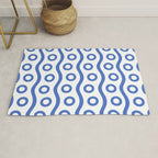 Mid Century Modern Rising Bubbles Pattern Blue 2 Rug Gallery Image 1