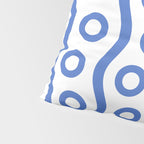 Mid Century Modern Rising Bubbles Pattern Blue 2 Pillow Sham Gallery Image 4