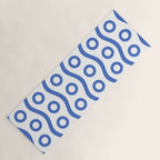 Mid Century Modern Rising Bubbles Pattern Blue 2 Yoga Mat Gallery Image 1