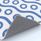 Mid Century Modern Rising Bubbles Pattern Blue 2 Rug Gallery Image 4