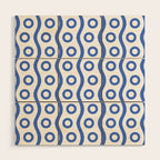 Mid Century Modern Rising Bubbles Pattern Blue 2 Wood Wall Art Gallery Image 1