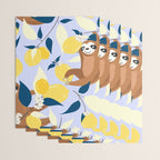 Sloth & Lemons Hangout Wrapping Paper Gallery Image 3