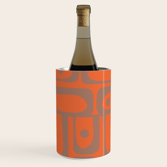 Midcentury Modern Piquet 8 Inspired by PANTONE 17 1230 Color of the Year Mocha Mousse Wine Chiller Gallery Image 2