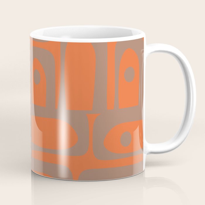Midcentury Modern Piquet 8 Inspired by PANTONE 17 1230 Color of the Year Mocha Mousse Coffee Mug Gallery Image 1