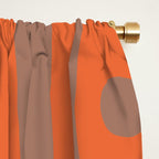 Midcentury Modern Piquet 8 Inspired by PANTONE 17 1230 Color of the Year Mocha Mousse Window Curtain Gallery Image 2