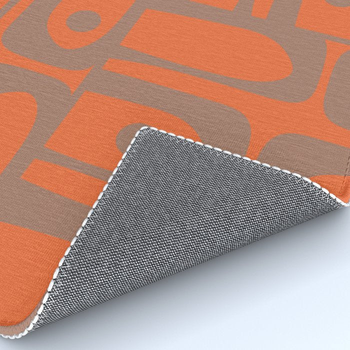 Midcentury Modern Piquet 8 Inspired by PANTONE 17 1230 Color of the Year Mocha Mousse Rug Gallery Image 4