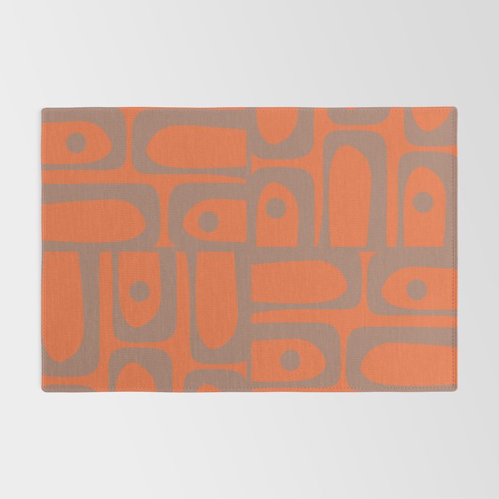 Midcentury Modern Piquet 8 Inspired by PANTONE 17 1230 Color of the Year Mocha Mousse Rug Gallery Image 2