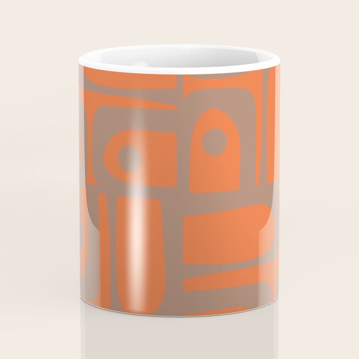 Midcentury Modern Piquet 8 Inspired by PANTONE 17 1230 Color of the Year Mocha Mousse Coffee Mug Gallery Image 4