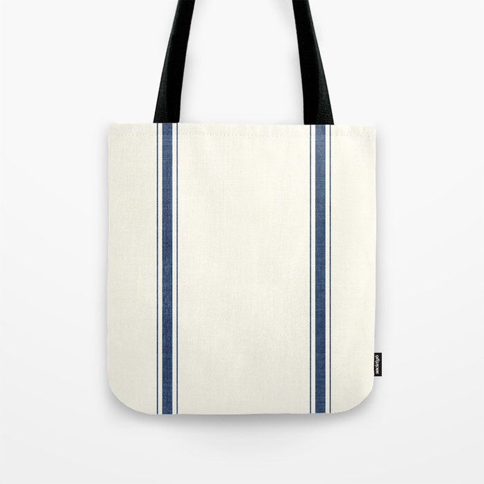 Farmhouse Stripe in Navy Blue Tote Bag Gallery Image 1