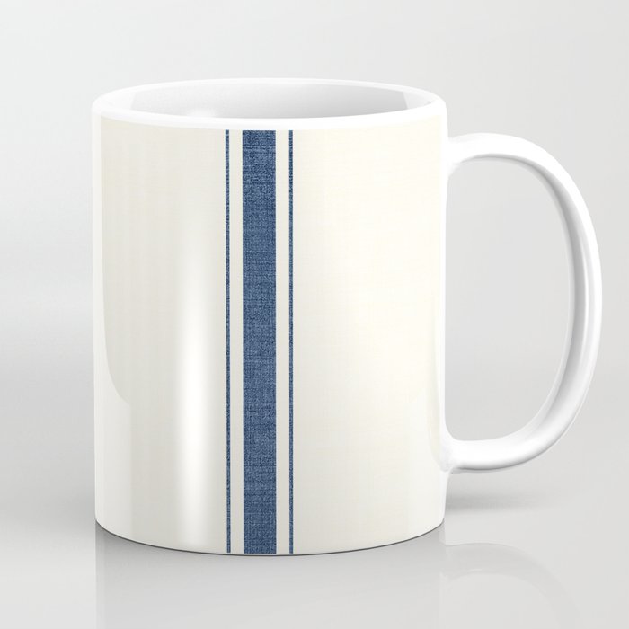 Farmhouse Stripe in Navy Blue Coffee Mug Gallery Image 1