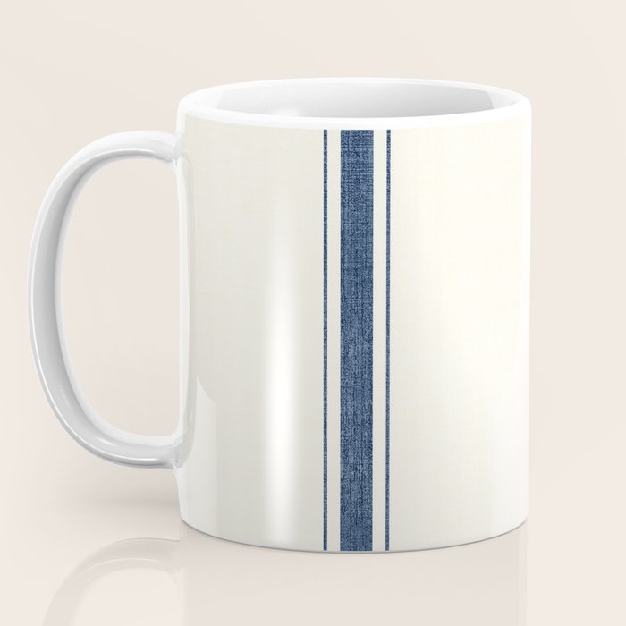 Farmhouse Stripe in Navy Blue Coffee Mug Gallery Image 3