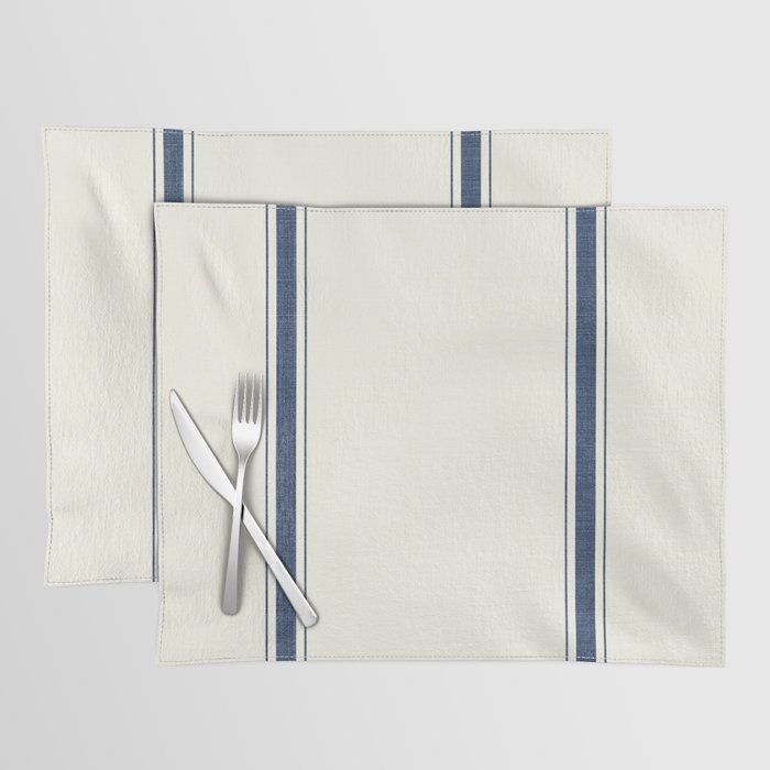 Farmhouse Stripe in Navy Blue Placemat Gallery Image 1