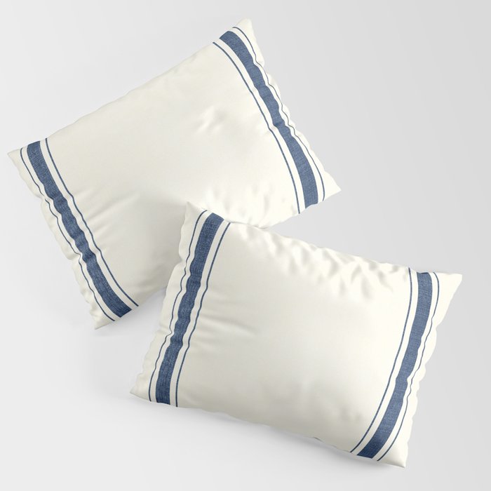 Farmhouse Stripe in Navy Blue Pillow Sham Gallery Image 3
