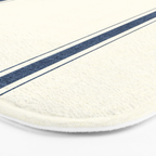 Farmhouse Stripe in Navy Blue Bath Mat Gallery Image 3
