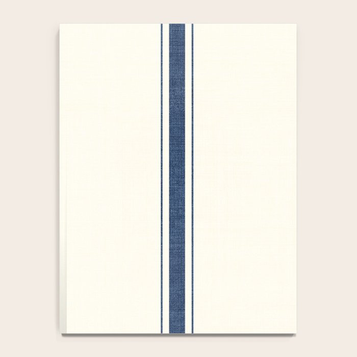 Farmhouse Stripe in Navy Blue Notebook Gallery Image 4