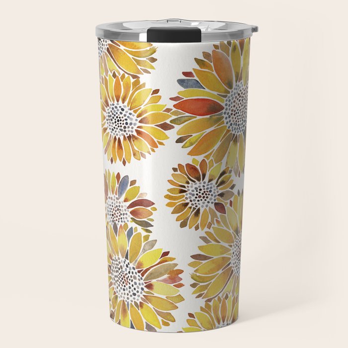 Sunflower Blooms - Yellow Travel Mug Gallery Image 1