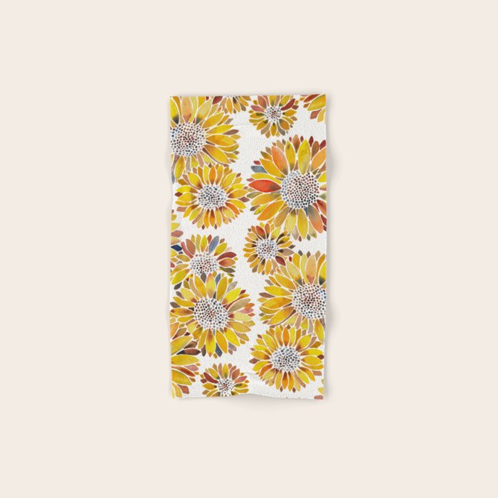Sunflower Blooms - Yellow Bath Towel Gallery Image 1