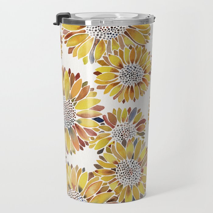 Sunflower Blooms - Yellow Travel Mug Gallery Image 3