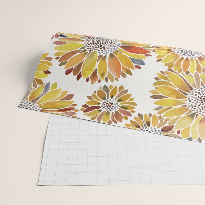 Sunflower Blooms - Yellow Wrapping Paper Gallery Image 2