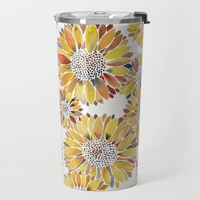 Sunflower Blooms - Yellow Travel Mug Gallery Image 2