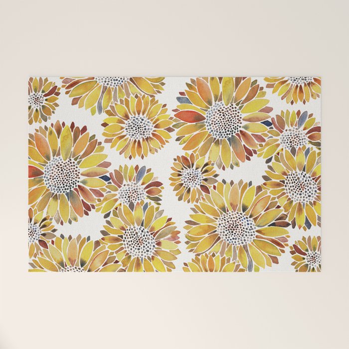 Sunflower Blooms - Yellow Welcome Mat Gallery Image 1