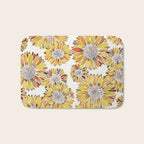 Sunflower Blooms - Yellow Bath Mat Gallery Image 1